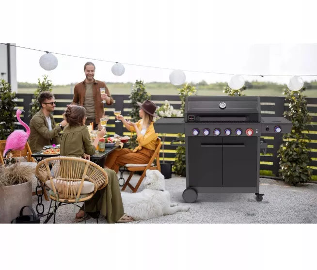 Gasgrill KEY WEST 6+1 150,5x116,5 cm Sort 22 kW