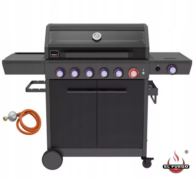 Gasgrill KEY WEST 6+1 150,5x116,5 cm Sort 22 kW