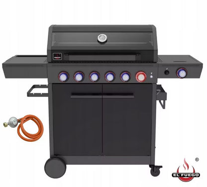 Gasgrill KEY WEST 6+1 150,5x116,5 cm Sort 22 kW