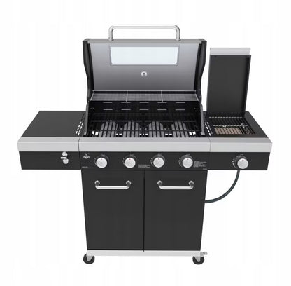 Gasgrill Kingston 4+1 139x119 cm Sort med LED