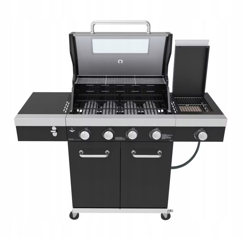 Gasgrill Kingston 4+1 139x119 cm Sort med LED
