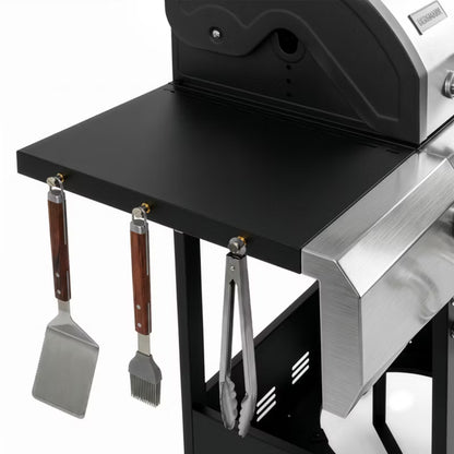 Gasgrill KJ002 6+1 Brændere Sort Stål