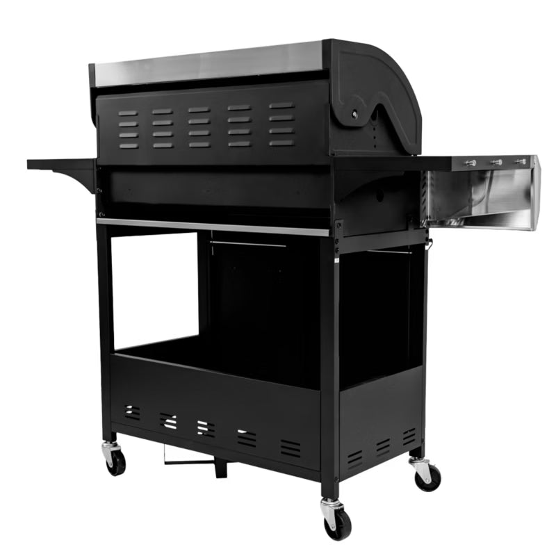 Gasgrill KJ002 6+1 Brændere Sort Stål
