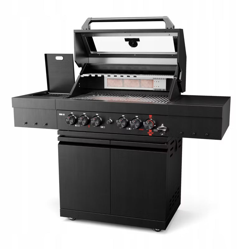 Gasgrill KK-S3/B 21,6 kW Sort Rustfrit Stål