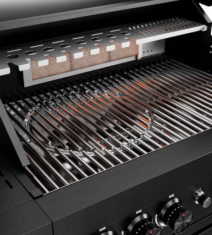 Gasgrill KK-S3/B 21,6 kW Sort Rustfrit Stål
