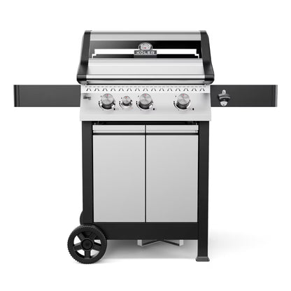 Gasgrill Krone Compact 15,5 kW 133x61 cm Sølv og Sort med Støbejernsrist