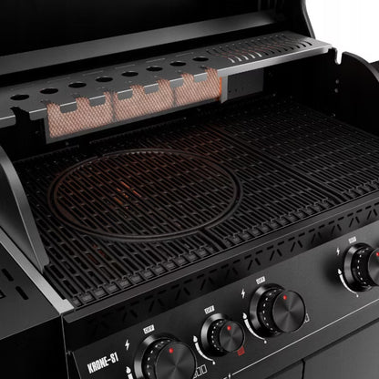 Gasgrill KRONE S1 21,6 kW Sort Rustfrit Stål