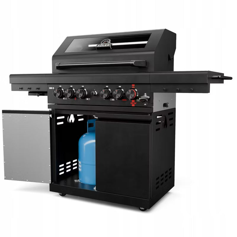 Gasgrill Krone S2 21,6 kW Sort Rustfrit Stål