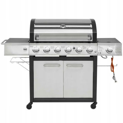 Gasgrill Long Beach 6+1 Brændere Sølv