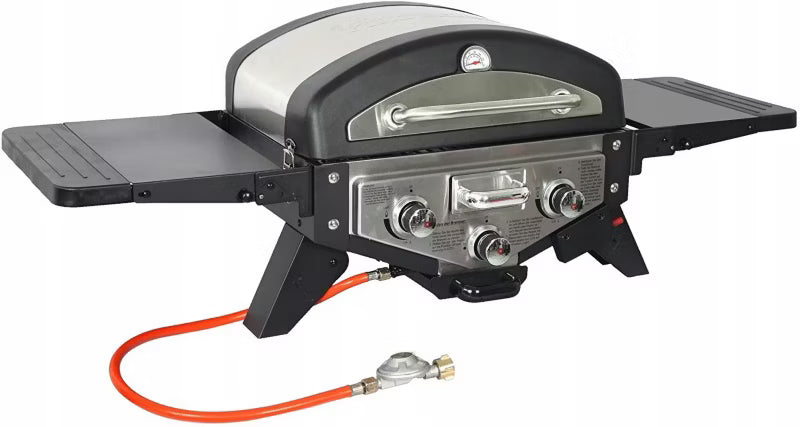 Gasgrill Medison 118,5x52 cm Sølv og Sort