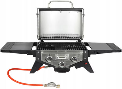 Gasgrill Medison 118,5x52 cm Sølv og Sort
