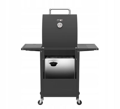 Gasgrill Miami 110x57 cm Sort med Sidebrænder