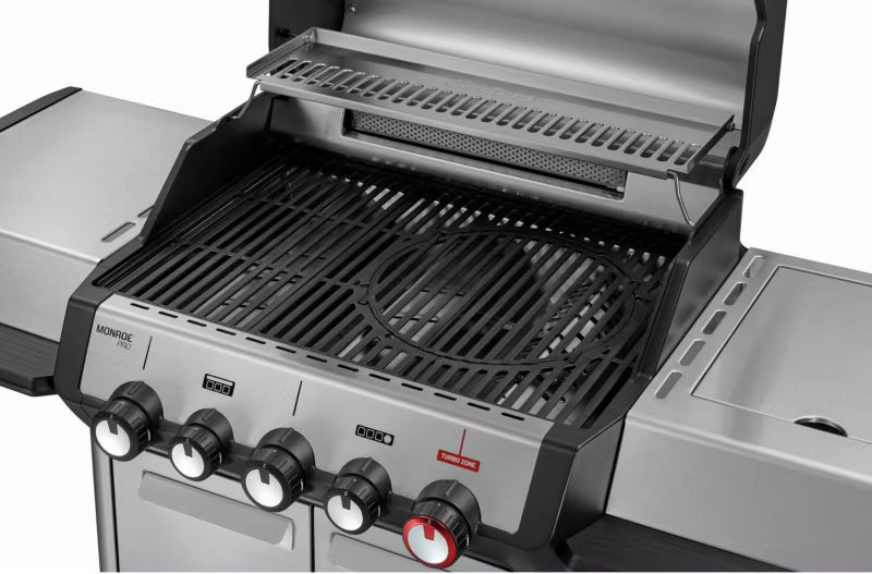 Gasgrill Monroe II PRO 3 SIKR Turbo 143x59 cm Sølv