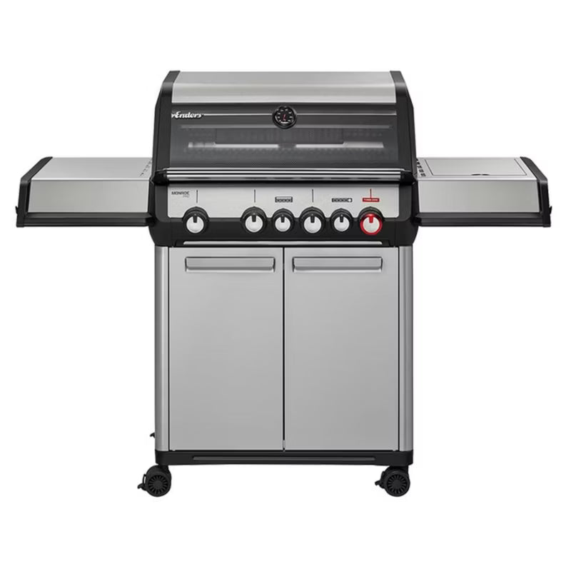 Gasgrill Monroe II PRO 4 SIKR Turbo 151x59 cm Sølv
