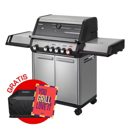 Gasgrill Monroe II PRO 4 SIKR Turbo 151x59 cm Sølv