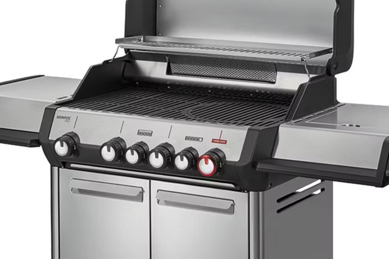 Gasgrill Monroe II PRO 4 SIKR Turbo 151x59 cm Sølv