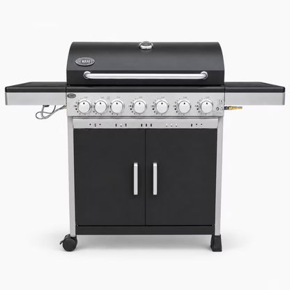 Gasgrill Nevada XXL 6+1 Brændere Sort