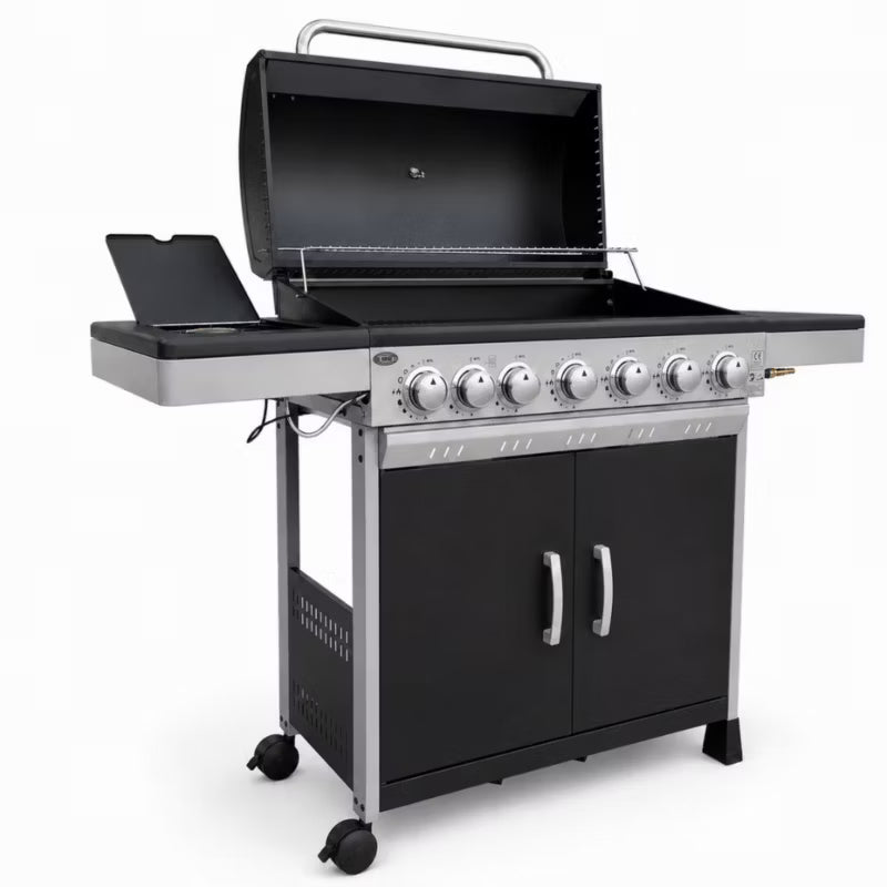 Gasgrill Nevada XXL 6+1 Brændere Sort