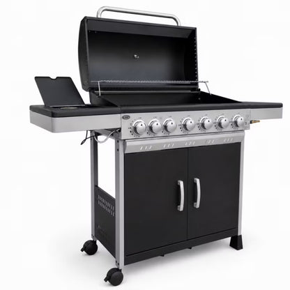 Gasgrill Nevada XXL 6+1 Brændere Sort