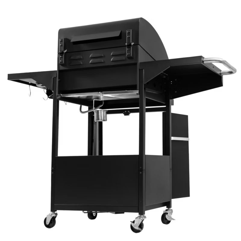 Gasgrill NL001 3+1 Brændere Støbejernsrist Sort