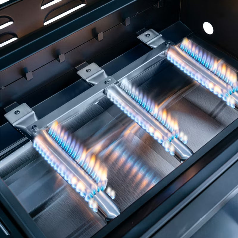 Gasgrill NL001 3+1 Brændere Støbejernsrist Sort