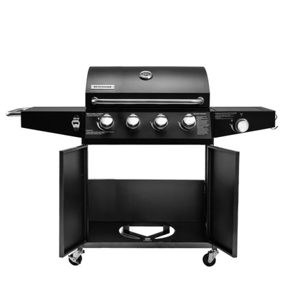 Gasgrill NL003 4+1 Brændere Støbejernsrist Sort