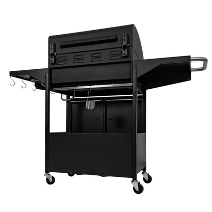 Gasgrill NL003 4+1 Brændere Støbejernsrist Sort