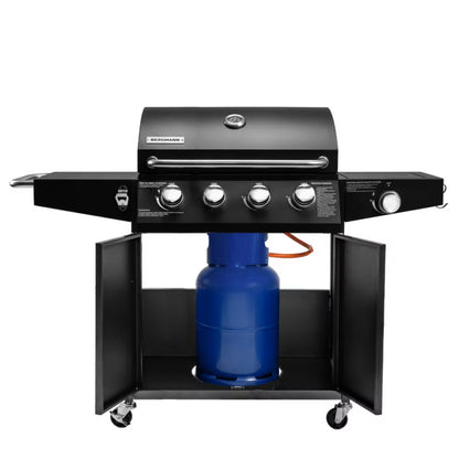 Gasgrill NL003 4+1 Brændere Støbejernsrist Sort