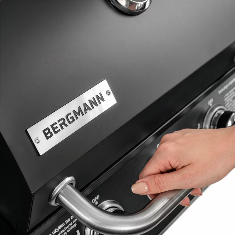 Gasgrill NL003 4+1 Brændere Støbejernsrist Sort