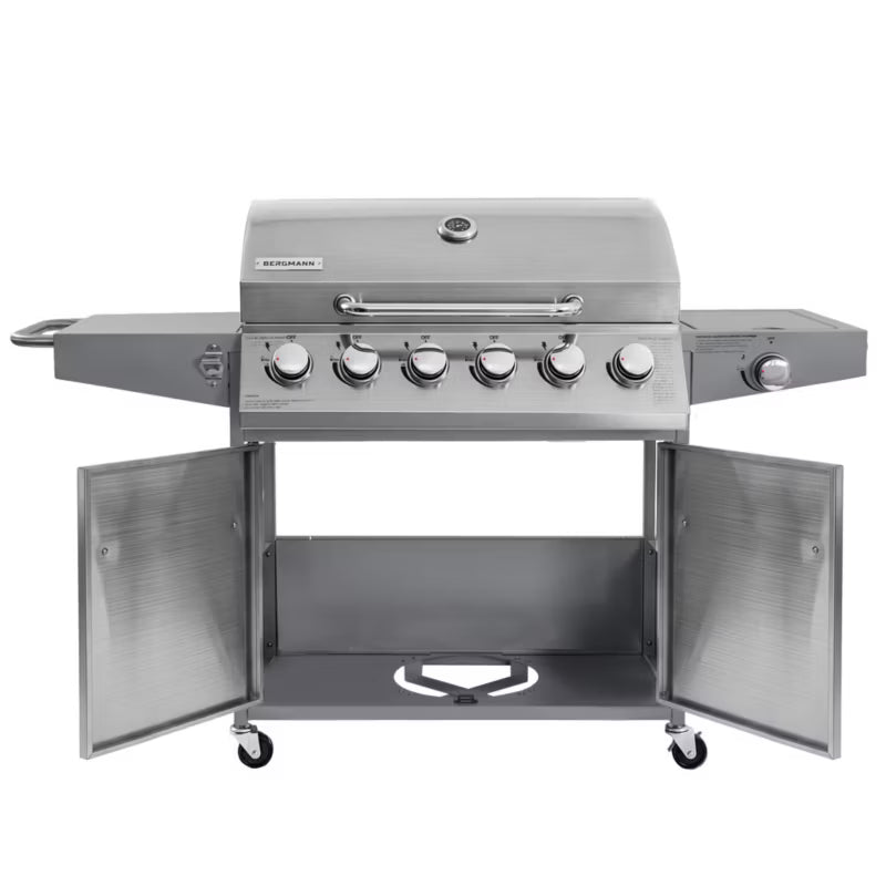 Gasgrill NL006 6+1 Brændere Rustfrit Stål