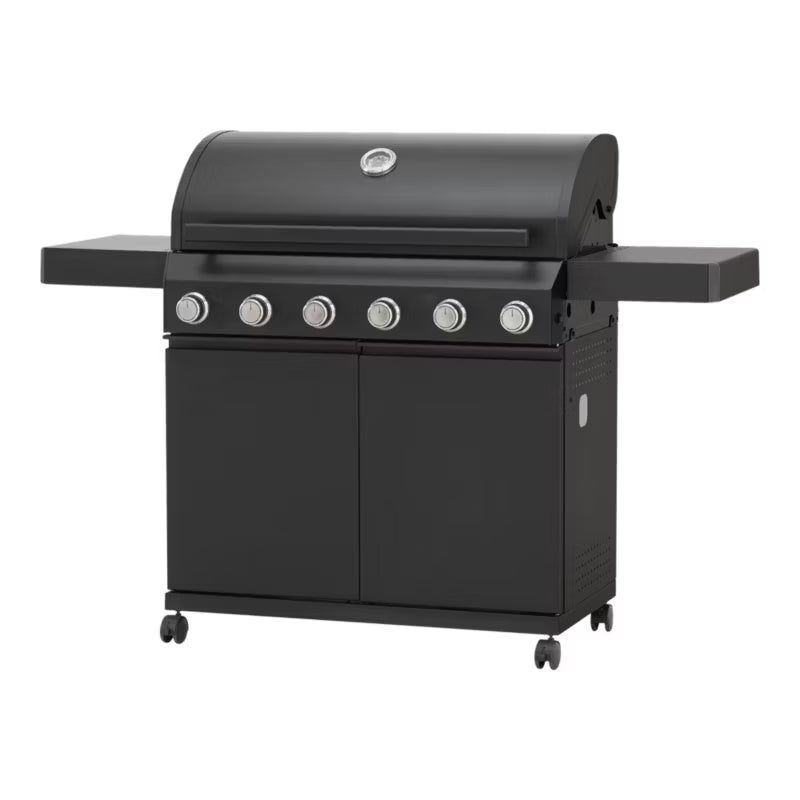 Gasgrill Praden 6 Brændere Sort