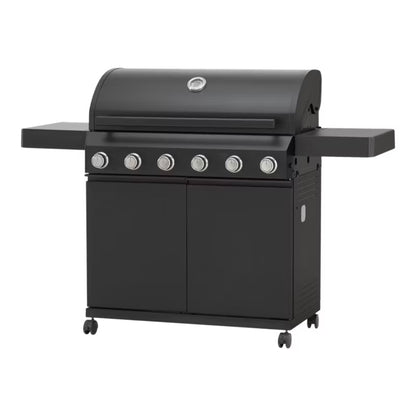 Gasgrill Praden 6 Brændere Sort