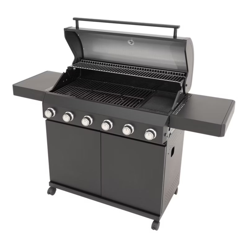 Gasgrill Praden 6 Brændere Sort