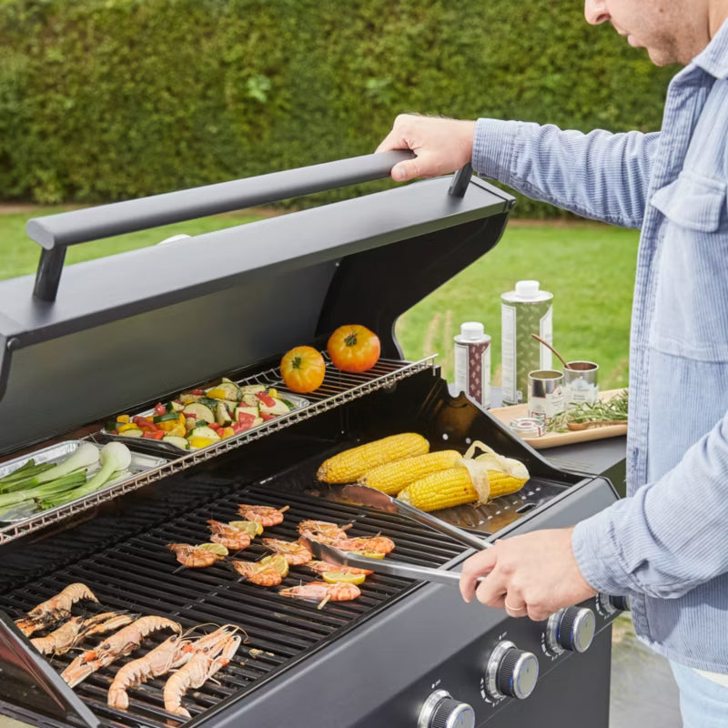 Gasgrill Praden 6 Brændere Sort