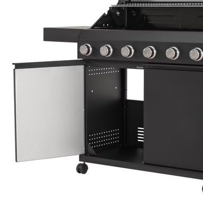 Gasgrill Praden 6 Brændere Sort