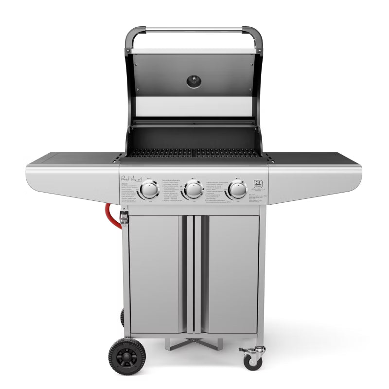 Gasgrill Relish v1 Compact 3 Brændere 9,6 kW Sølv