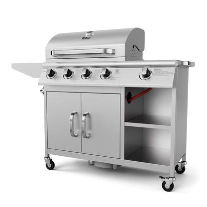 Gasgrill Relish V3 5 Brændere 16kW Rustfrit Stål Sølv