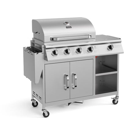 Gasgrill Relish V3 5 Brændere 16kW Rustfrit Stål Sølv