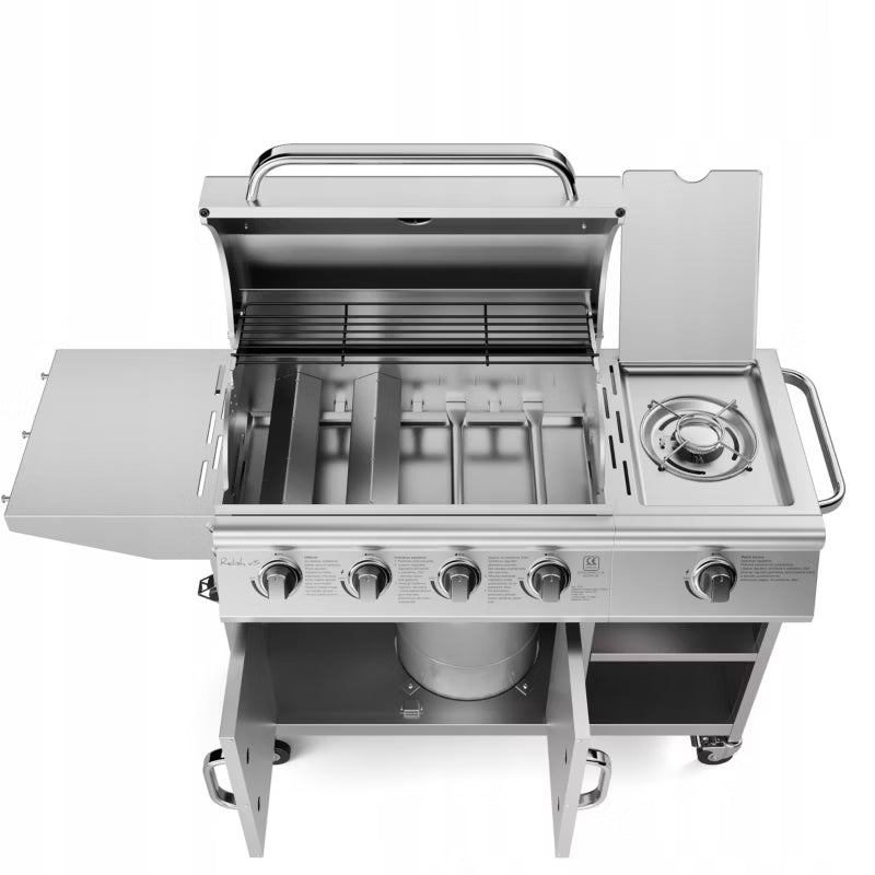 Gasgrill Relish V3 5 Brændere 16kW Rustfrit Stål Sølv