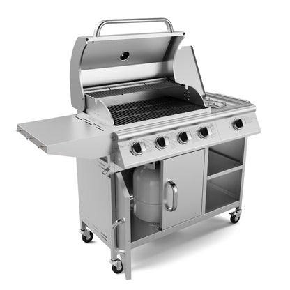 Gasgrill Relish V3 5 Brændere 16kW Rustfrit Stål Sølv