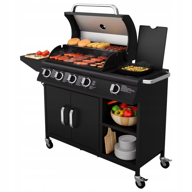 Gasgrill Relish V3 5 Brændere 16 kW Sort