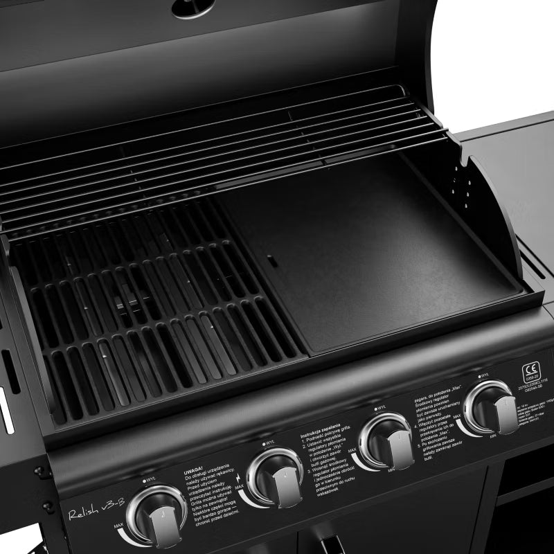 Gasgrill Relish V3 5 Brændere 16 kW Sort