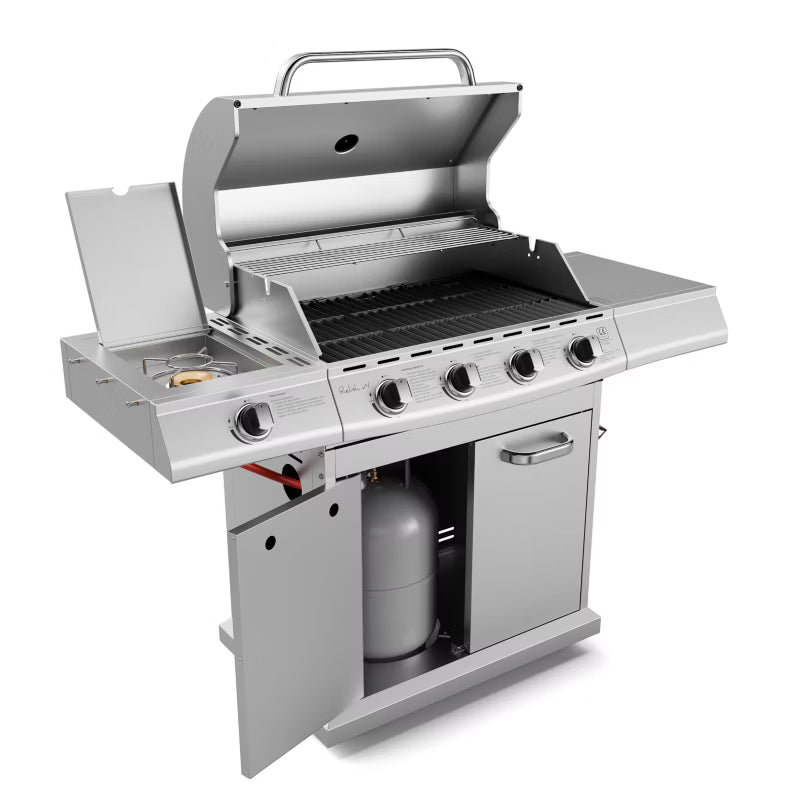 Gasgrill Relish V4 17,2 kW Sølv Rustfrit Stål