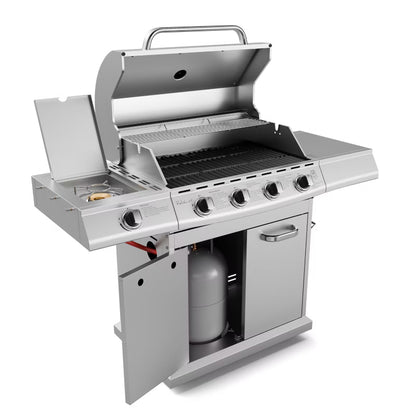 Gasgrill Relish V4 17,2 kW Sølv Rustfrit Stål