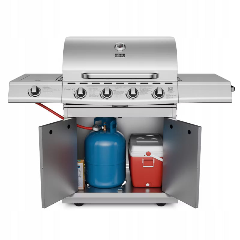 Gasgrill Relish V4 17,2 kW Sølv Rustfrit Stål