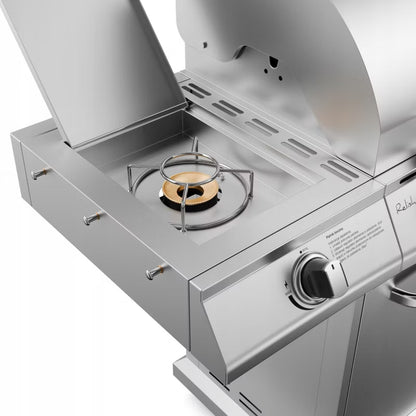 Gasgrill Relish V4 17,2 kW Sølv Rustfrit Stål