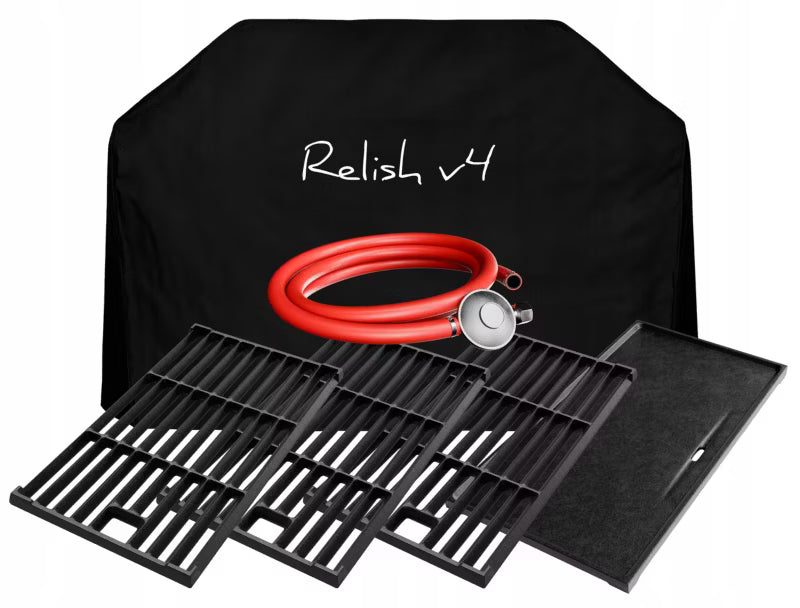Gasgrill Relish V4 153x59 cm Sort