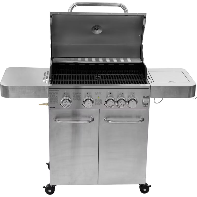 Gasgrill Rustfrit Stål 4+1 17,15 kW 60x50x100 cm Sort