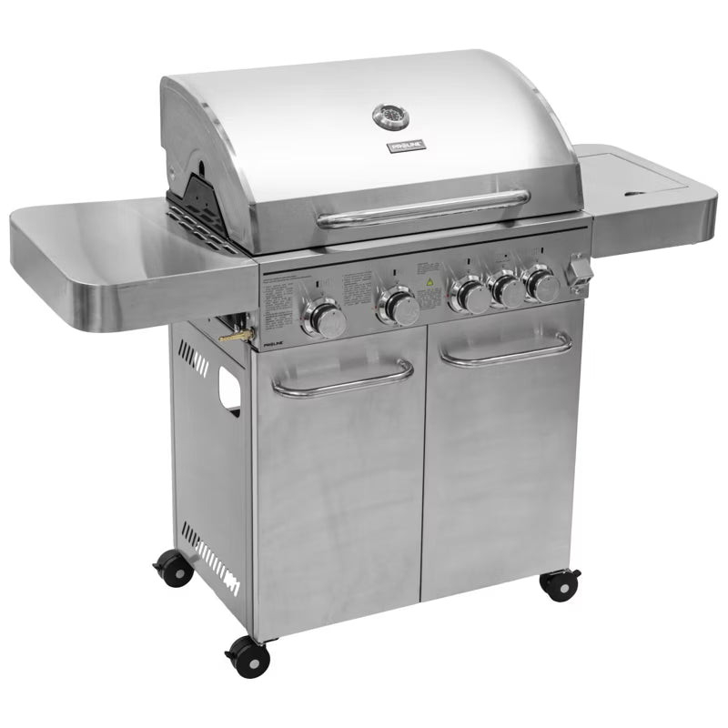 Gasgrill Rustfrit Stål 4+1 17,15 kW 60x50x100 cm Sort