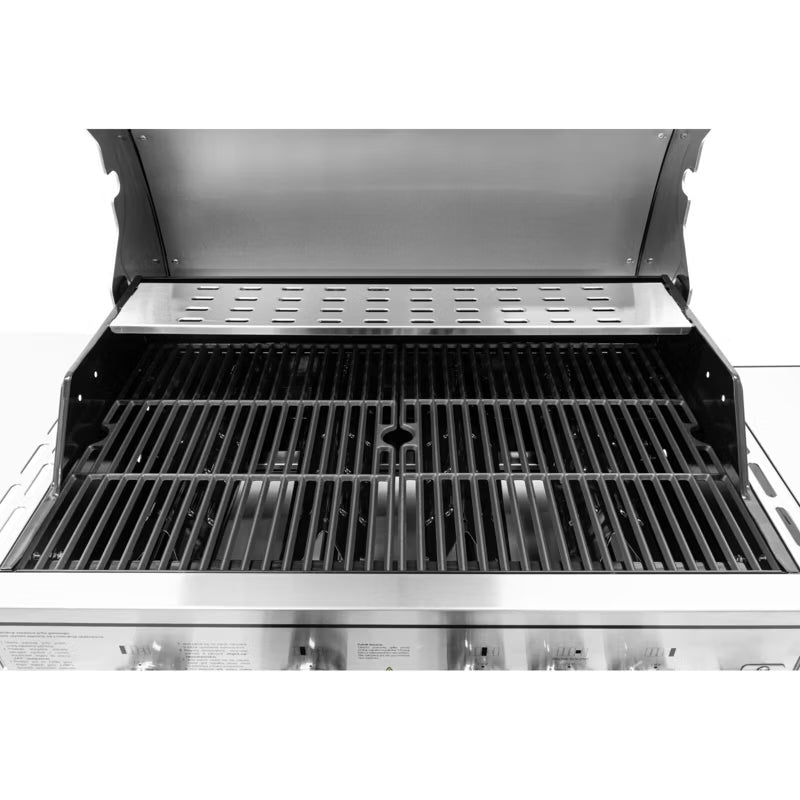 Gasgrill Rustfrit Stål 4+1 17,15 kW 60x50x100 cm Sort